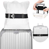 Darrahopens Home & Garden > Travel > Duffel Bags 2pcs 2-in-1 Travel Belt for Luggage Straps Add a Bag Bungees Suitcase Luggage Strap Over Handle Suitcases Belt for Carry On Bag Adjustable Backpack Attachment Airport Travel Accessorie