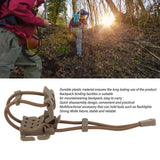 Darrahopens Home & Garden > Travel > Duffel Bags 2Pcs Backpack Binding Clip MOLLE Gear Organizer Fastener Elastic Binding Buckle Carabiner Clip Bags Clasp Cord Fix Gear Elastic Strap Khaki In Australia - Darrahopens