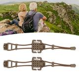 Darrahopens Home & Garden > Travel > Duffel Bags 2Pcs Backpack Binding Clip MOLLE Gear Organizer Fastener Elastic Binding Buckle Carabiner Clip Bags Clasp Cord Fix Gear Elastic Strap Khaki In Australia - Darrahopens