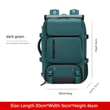 Darrahopens Home & Garden > Travel > Duffel Bags 4-in-1 Convertible Travel Backpack & Briefcase - Large Capacity, 16" Laptop Compartment, USB Port(Dark Green)