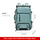 Darrahopens Home & Garden > Travel > Duffel Bags 4-in-1 Convertible Travel Backpack & Briefcase - Large Capacity, 16" Laptop Compartment, USB Port(Green)