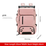 Darrahopens Home & Garden > Travel > Duffel Bags 4-in-1 Convertible Travel Backpack & Briefcase - Large Capacity, 16" Laptop Compartment, USB Port(Pink)