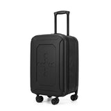 Darrahopens Home & Garden > Travel > Duffel Bags Black 20 Inch Foldable Carry-on Suitcase Ultra Lightweight 2.1kg Hard Shell Luggage with 360 Spinner Wheels and Combination Lock for Australian Travel