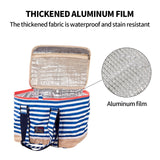 Darrahopens Home & Garden > Travel > Duffel Bags Blue Insulated Picnic Bag Thermal Cooler Portable Lunch Food Tote Carry Storage Bag