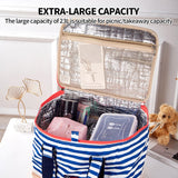 Darrahopens Home & Garden > Travel > Duffel Bags Blue Insulated Picnic Bag Thermal Cooler Portable Lunch Food Tote Carry Storage Bag