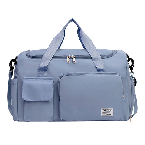 Darrahopens Home & Garden > Travel > Duffel Bags Blue Lightweight & Waterproof Sports Gym Bag with Separate Shoe Compartment, Adjustable Strap and Multiple Pockets - Large-Capacity Travel Duffel for Workout, Business & Getaways