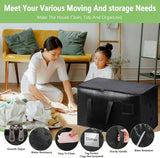 Darrahopens Home & Garden > Travel > Duffel Bags CARLA HOME 6-Pack Large Moving Storage Bags with Zippers & Handles with 95 Liters Capacity for Space Saving, Travel, Camping & Organization (Black)