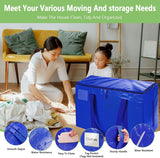 Darrahopens Home & Garden > Travel > Duffel Bags CARLA HOME 6-Pack Large Moving Storage Bags with Zippers & Handles with 95 Liters Capacity for Space Saving, Travel, Camping & Organization (Blue)