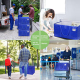 Darrahopens Home & Garden > Travel > Duffel Bags CARLA HOME 6-Pack Large Moving Storage Bags with Zippers & Handles with 95 Liters Capacity for Space Saving, Travel, Camping & Organization (Blue)