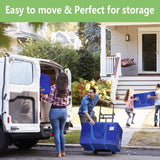 Darrahopens Home & Garden > Travel > Duffel Bags CARLA HOME 6-Pack Large Moving Storage Bags with Zippers & Handles with 95 Liters Capacity for Space Saving, Travel, Camping & Organization (Blue)