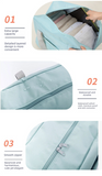 Darrahopens Home & Garden > Travel > Duffel Bags Dark Blue Foldable Travel Duffel Bag – Lightweight, Waterproof Oxford Fabric Storage Bag for Short Trips, Moving(5-Piece Set)