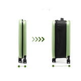 Darrahopens Home & Garden > Travel > Duffel Bags Green 20 Inch Foldable Carry-on Suitcase with 360 Spinner Wheels and Combination Lock, Lightweight Space Saving Hard Shell Luggage for Australian Travel