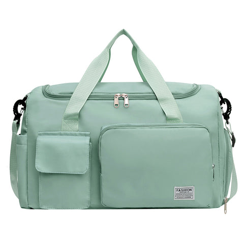 Darrahopens Home & Garden > Travel > Duffel Bags Green Lightweight & Waterproof Sports Gym Bag with Separate Shoe Compartment, Adjustable Strap and Multiple Pockets - Large-Capacity Travel Duffel for Workout, Business & Getaways