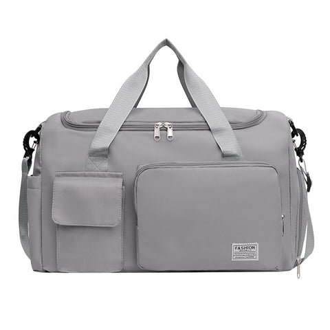 Darrahopens Home & Garden > Travel > Duffel Bags Grey Lightweight & Waterproof Sports Gym Bag with Separate Shoe Compartment, Adjustable Strap and Multiple Pockets - Large-Capacity Travel Duffel for Workout, Business & Getaways