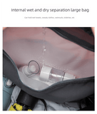 Darrahopens Home & Garden > Travel > Duffel Bags Large Travel Duffle Bag Gym Sports Weekender with Shoe Compartment Wet Pocket Lightweight Carry On Luggage Bag (Black)