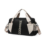 Darrahopens Home & Garden > Travel > Duffel Bags Large Travel Duffle Bag Gym Sports Weekender with Shoe Compartment Wet Pocket Lightweight Carry On Luggage Bag (Black)