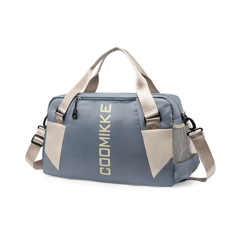 Darrahopens Home & Garden > Travel > Duffel Bags Large Travel Duffle Bag Gym Sports Weekender with Shoe Compartment Wet Pocket Lightweight Carry On Luggage Bag (Blue)