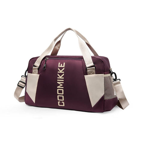 Darrahopens Home & Garden > Travel > Duffel Bags Large Travel Duffle Bag Gym Sports Weekender with Shoe Compartment Wet Pocket Lightweight Carry On Luggage Bag (Dark Purple)