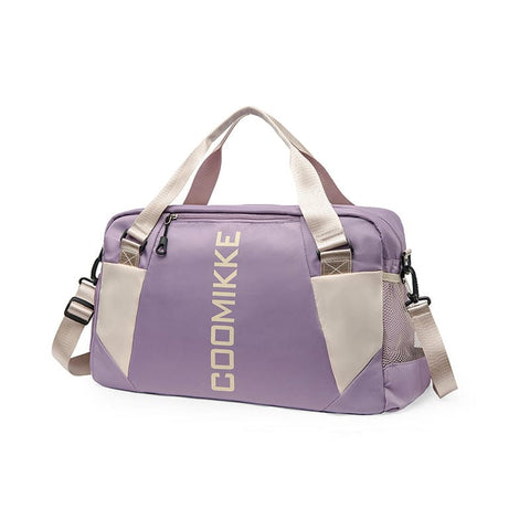 Darrahopens Home & Garden > Travel > Duffel Bags Large Travel Duffle Bag Gym Sports Weekender with Shoe Compartment Wet Pocket Lightweight Carry On Luggage Bag (Light Purple)