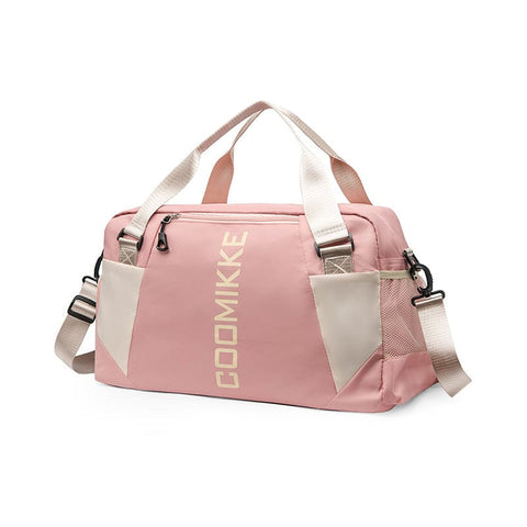 Darrahopens Home & Garden > Travel > Duffel Bags Large Travel Duffle Bag Gym Sports Weekender with Shoe Compartment Wet Pocket Lightweight Carry On Luggage Bag (Pink)
