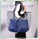 Darrahopens Home & Garden > Travel > Duffel Bags Portable foldable shopping bag - storage bag - supermarket bag - large Oxford cloth bag - eco-friendly bag - blue