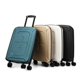 Darrahopens Home & Garden > Travel > Duffel Bags Rose gold 20 Inch Foldable Carry-on Suitcase Ultra Lightweight 2.1kg Hard Shell Luggage with 360 Spinner Wheels and Combination Lock for Australian Travel