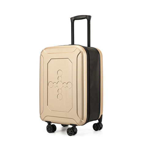 Darrahopens Home & Garden > Travel > Duffel Bags Rose gold 20 Inch Foldable Carry-on Suitcase Ultra Lightweight 2.1kg Hard Shell Luggage with 360 Spinner Wheels and Combination Lock for Australian Travel