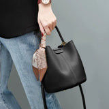 Darrahopens Home & Garden > Travel > Duffel Bags top layer cowhide bag, women's bag, crossbody bag, high-end leather handbag, water bucket In Australia - Darrahopens