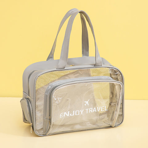 Darrahopens Home & Garden > Travel > Duffel Bags Waterproof beach bag with wet and dry separation, gym and swim storage bag, toiletries and cosmetic bag for swimsuits and goggles (Gray has shoe compartment)