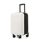 Darrahopens Home & Garden > Travel > Duffel Bags White 20 Inch Foldable Carry-on Suitcase Ultra Lightweight 2.1kg Hard Shell Luggage with 360 Spinner Wheels and Combination Lock for Australian Travel