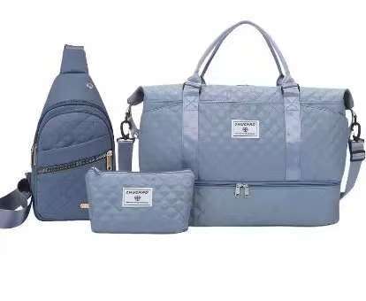 Darrahopens Home & Garden > Travel > Duffel Bags Women’s 3-Piece Travel Bag Set – Large Duffel, Crossbody Backpack & Toiletry Pouch for Gym, Maternity and Weekend Getaways (Blue)  | Other Colors Available in Store