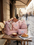 Darrahopens Home & Garden > Travel > Duffel Bags Women’s 3-Piece Travel Bag Set – Large Duffel, Crossbody Backpack & Toiletry Pouch for Gym, Maternity and Weekend Getaways (Pink)  | Other Colors Available in Store