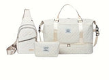 Darrahopens Home & Garden > Travel > Duffel Bags Women’s 3-Piece Travel Bag Set – Large Duffel, Crossbody Backpack & Toiletry Pouch for Gym, Maternity and Weekend Getaways (White)  | Other Colors Available in Store