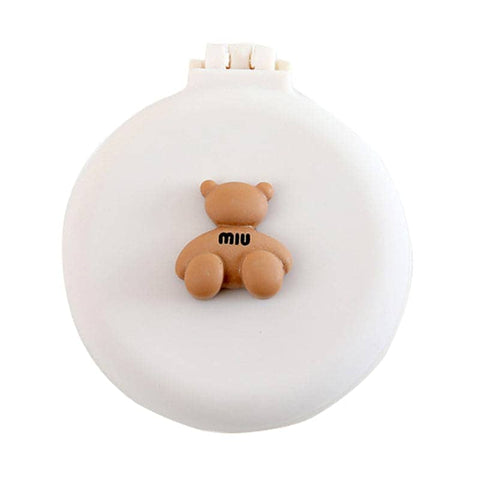 Darrahopens Home & Garden > Travel Folding Travel Comb with Mirror Air Cushion Comb Portable Airbag Massage Hair Brush(White)