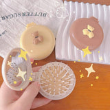 Darrahopens Home & Garden > Travel Folding Travel Comb with Mirror Air Cushion Comb Portable Airbag Massage Hair Brush(White)