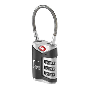 Darrahopens Home & Garden > Travel Lewis N. Clark TSA Approved Easy Set Combination Luggage Lock w Steel Cable