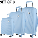 Darrahopens Home & Garden > Travel Milleni Hardshell 3-Piece Luggage Bag Travel Carry On Suitcase - Blue