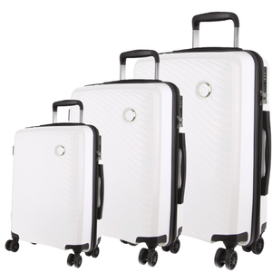 Darrahopens Home & Garden > Travel Milleni Hardshell 3-Piece Luggage Bag Travel Carry On Suitcase - White