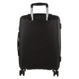 Darrahopens Home & Garden > Travel Milleni Hardshell Cabin Luggage Bag Travel Carry On Suitcase 54cm (39L) - Black