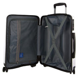 Darrahopens Home & Garden > Travel Milleni Hardshell Cabin Luggage Bag Travel Carry On Suitcase 54cm (39L) - White