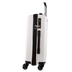 Darrahopens Home & Garden > Travel Milleni Hardshell Cabin Luggage Bag Travel Carry On Suitcase 54cm (39L) - White