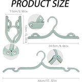 Darrahopens Home & Garden > Travel > Packing Organisers 12 Pack Portable Foldable Plastic Travel Hangers Space Saving With Non-Slip Multi-Functional Travel Accessories For