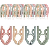 Darrahopens Home & Garden > Travel > Packing Organisers 12 Pack Portable Foldable Plastic Travel Hangers Space Saving With Non-Slip Multi-Functional Travel Accessories For