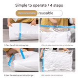 Darrahopens Home & Garden > Travel > Packing Organisers 12-piece Vacuum Storage Bags Set(4 medium, 4 large, 3 extra large, 1 hand pump)- Heavy Duty Space Saving Compression Bags for Clothes Quilts Bedding Moisture Proof Wardrobe Organisation Travel Storage Reusable Durable Seal