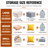 Darrahopens Home & Garden > Travel > Packing Organisers 18-piece Travel Vacuum Storage Bags Set for Clothes and Bedding, Space Saving Compression Bags for Suitcases, Wardrobes and Seasonal Storage, Reusable PA+PE Vacuum Seal Bags