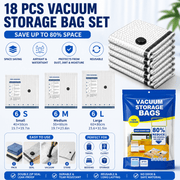 Darrahopens Home & Garden > Travel > Packing Organisers 18-piece Travel Vacuum Storage Bags Set for Clothes and Bedding, Space Saving Compression Bags for Suitcases, Wardrobes and Seasonal Storage, Reusable PA+PE Vacuum Seal Bags