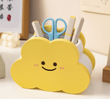 Darrahopens Home & Garden > Travel > Packing Organisers 2 Pack Cute Desk Organiser Set Yellow Resin Cloud Pen Holder and Pink Plush Cat Tissue Box Cover for Home Office and Car Decor