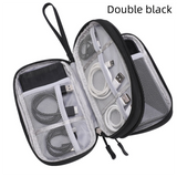 Darrahopens Home & Garden > Travel > Packing Organisers 2-PCS Black Double Layer Travel Electronics Organizer Bag Waterproof Cable Pouch for Power Bank and Phone Portable Storage for Australians