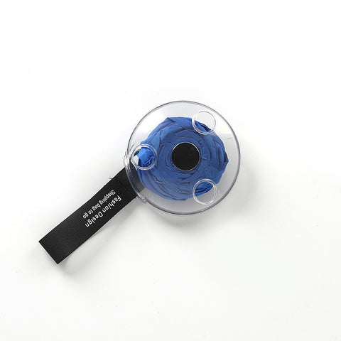 Darrahopens Home & Garden > Travel > Packing Organisers 2-PCS Blue Compact Retractable Shopping Bag with Durable Nylon and ABS Plastic Disc Design for Everyday Use Local Standard Fit