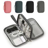 Darrahopens Home & Garden > Travel > Packing Organisers 2-PCS Navy blue Double Layer Travel Electronics Organizer Bag Waterproof Cable Pouch for Power Bank and Phone Portable Storage for Australians